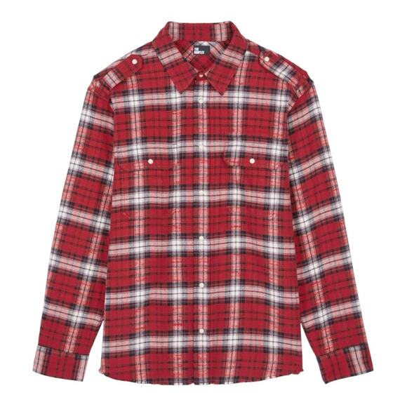 The Kooples Red & White Plaid Button-Down Shirt – Wide Fit‎ (XL) - Picture 1 of 2